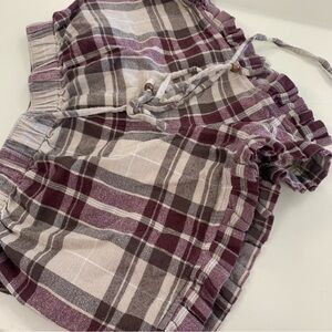 Sudara PunJammies Plaid Cotton Flannel Pajama Shorts